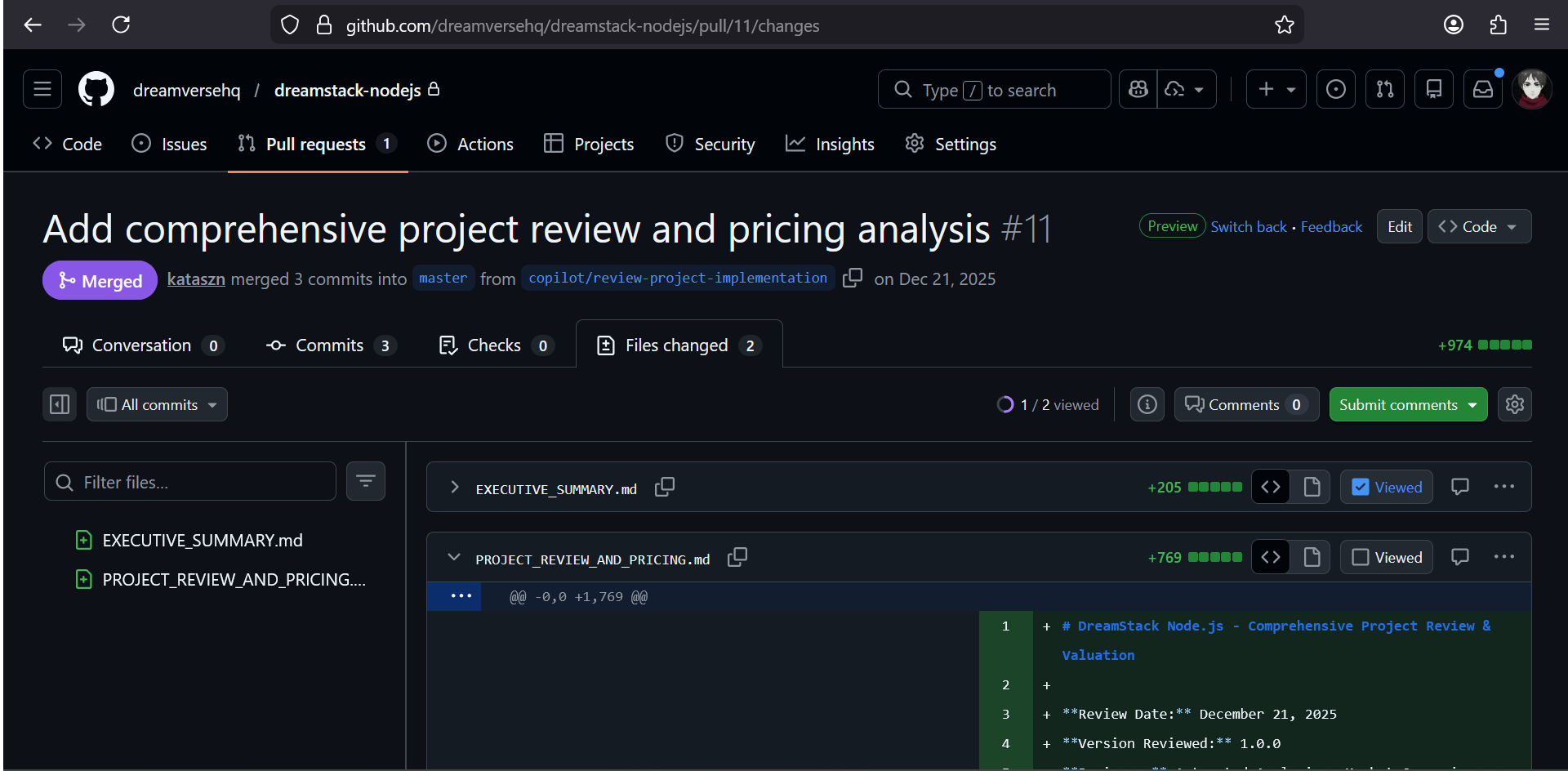 GitHub Copilot Generated Documents